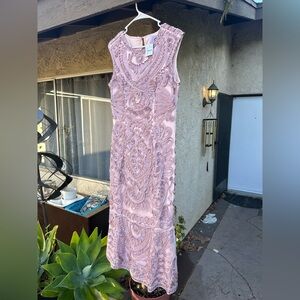 🆕 JS Collections Soutache Embroidered Sleeveless Sheath Dress in Blush – Size 8